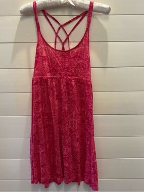 OP Vibrant Pink Patterned Sun Dress